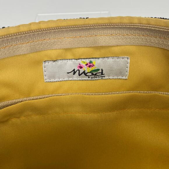 Vtg Y2K Mod By Design Mother of Pearl & Beaded Clutch Art Deco Evening Wristlet - Picture 4 of 8